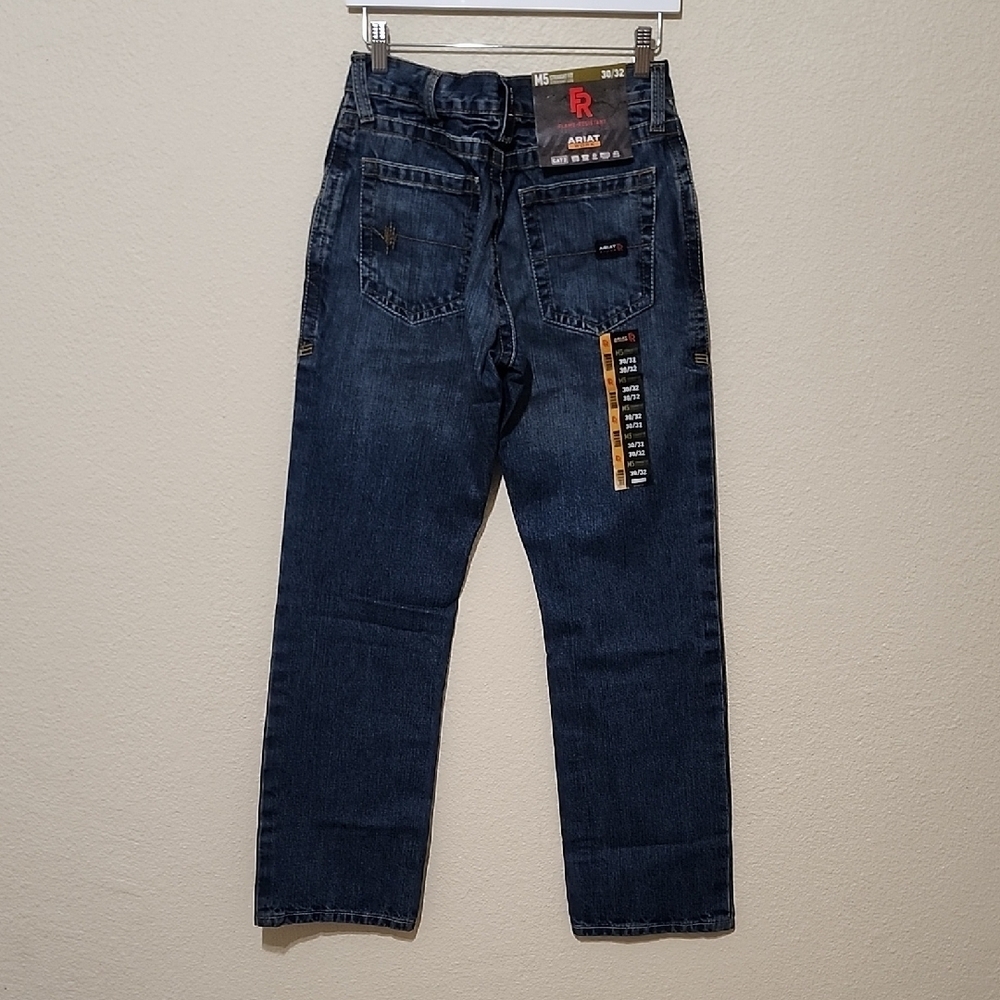 Ariat Blue Straight-Leg Jeans Classic Denim - Picture 3 of 13